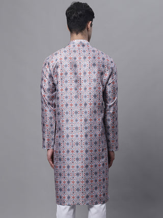 Men's Blue Digital Printed Kurtas