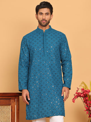 Embroidered Chikankari and Sequence Kurtas for Men