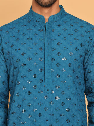 Embroidered Chikankari and Sequence Kurtas for Men