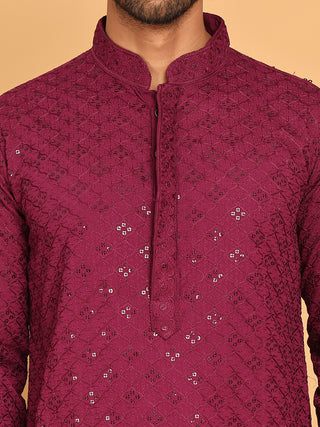 Embroidered Chikankari and Sequence Kurtas for Men