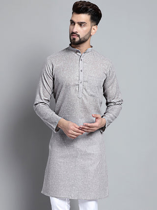 Men's Solid Pure Cotton Kurta Only