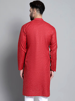 Men's Solid Pure Cotton Kurta Only