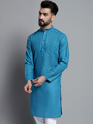 Men's Solid Pure Cotton Kurta Only