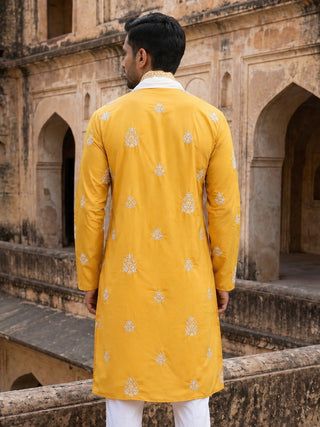 Embroidered & Sequin Kurta With Dupatta