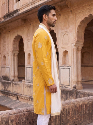 Embroidered & Sequin Kurta With Dupatta