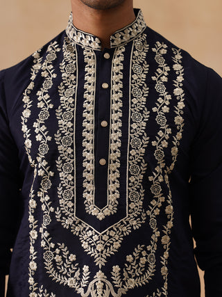 Silk Blend Embroidered Kurtas