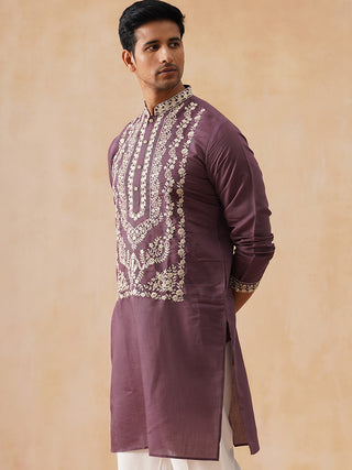 Silk Blend Embroidered Kurtas