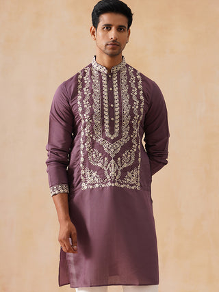 Silk Blend Embroidered Kurtas