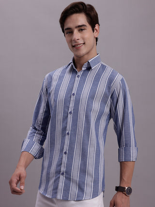 Men's Striped Casual Shirt
