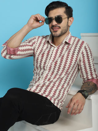 Woven Design  Cotton Shirt for Men