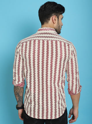 Woven Design  Cotton Shirt for Men