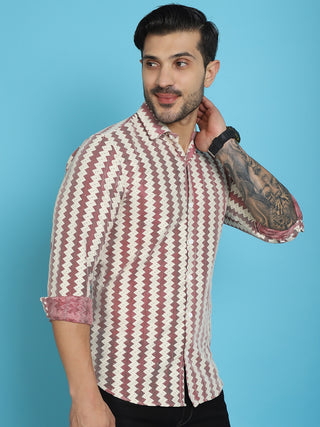 Woven Design  Cotton Shirt for Men