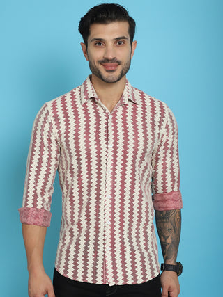 Woven Design  Cotton Shirt for Men