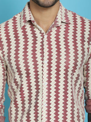 Woven Design  Cotton Shirt for Men