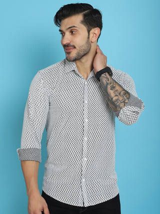 Woven Design  Cotton Shirt for Men