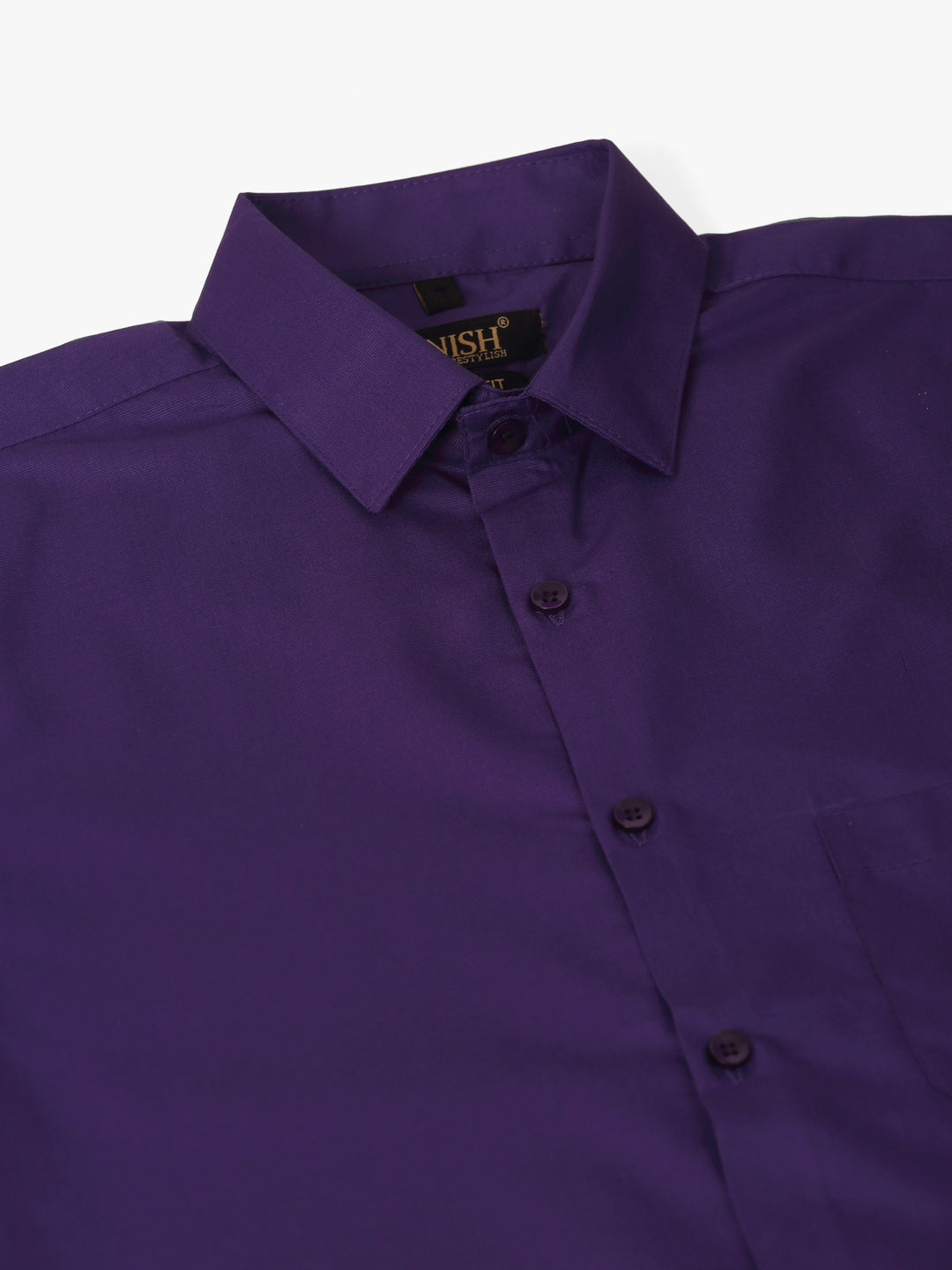 Men's Purple Formal Solid Shirts