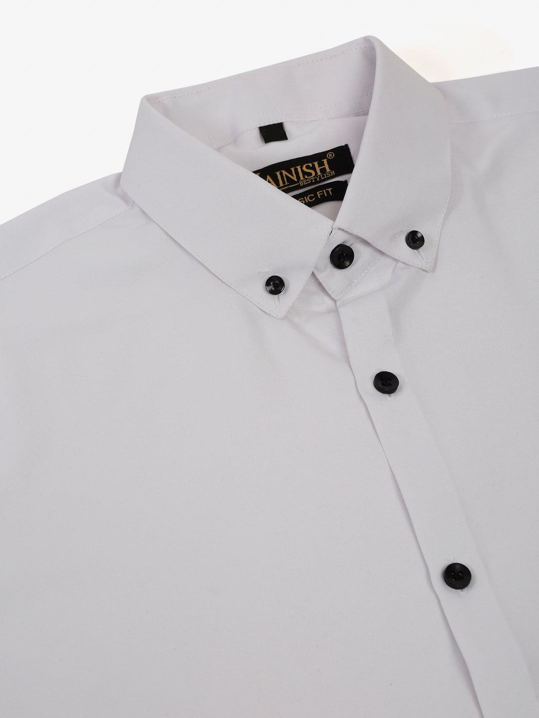 Jainish Men's Cotton Solid Button Down Formal Shirts