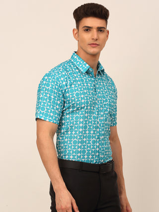 Indian Needle Men's Cotton Printed Formal Shirts