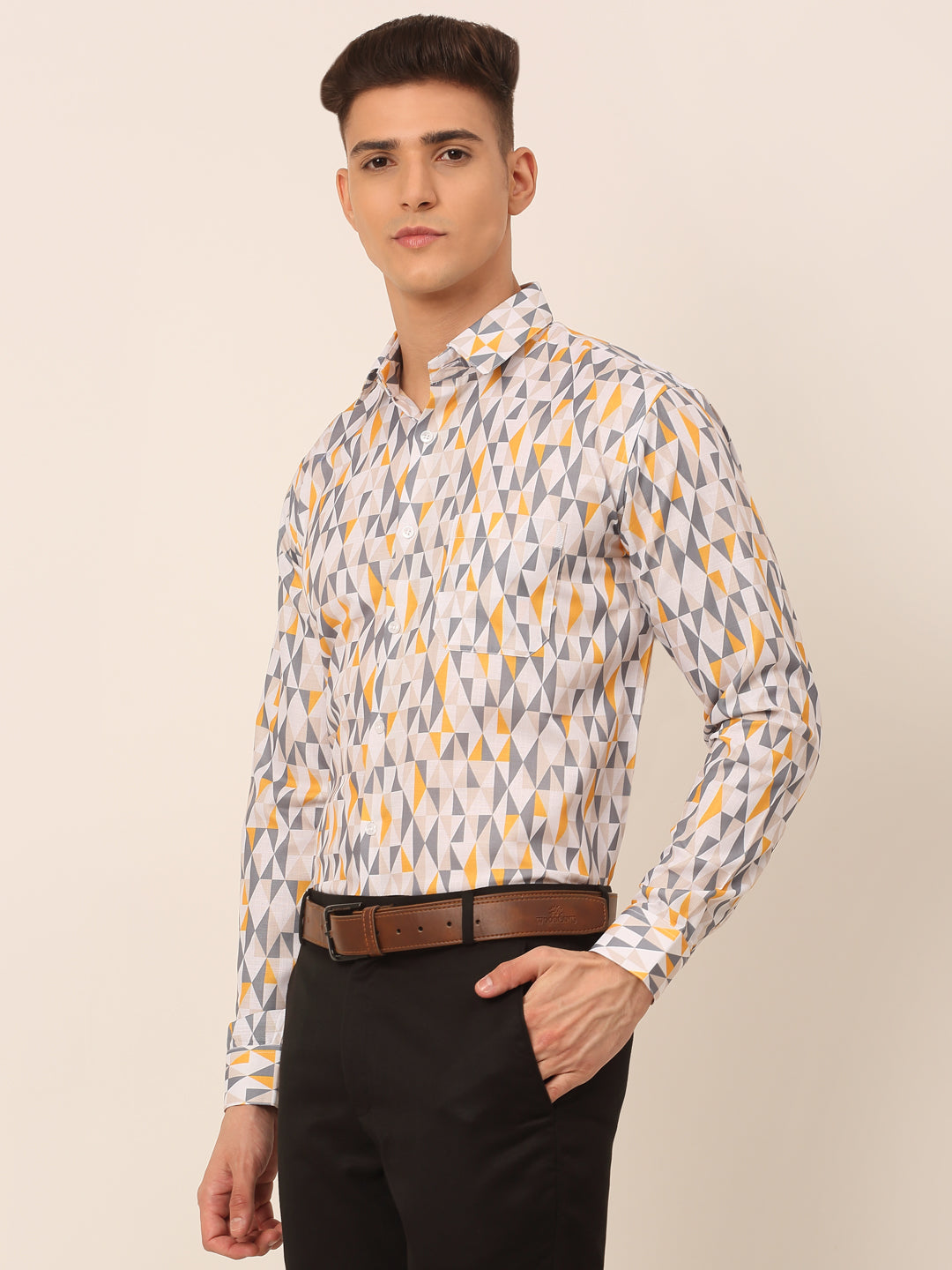 Men's Cotton Printed Formal Shirts