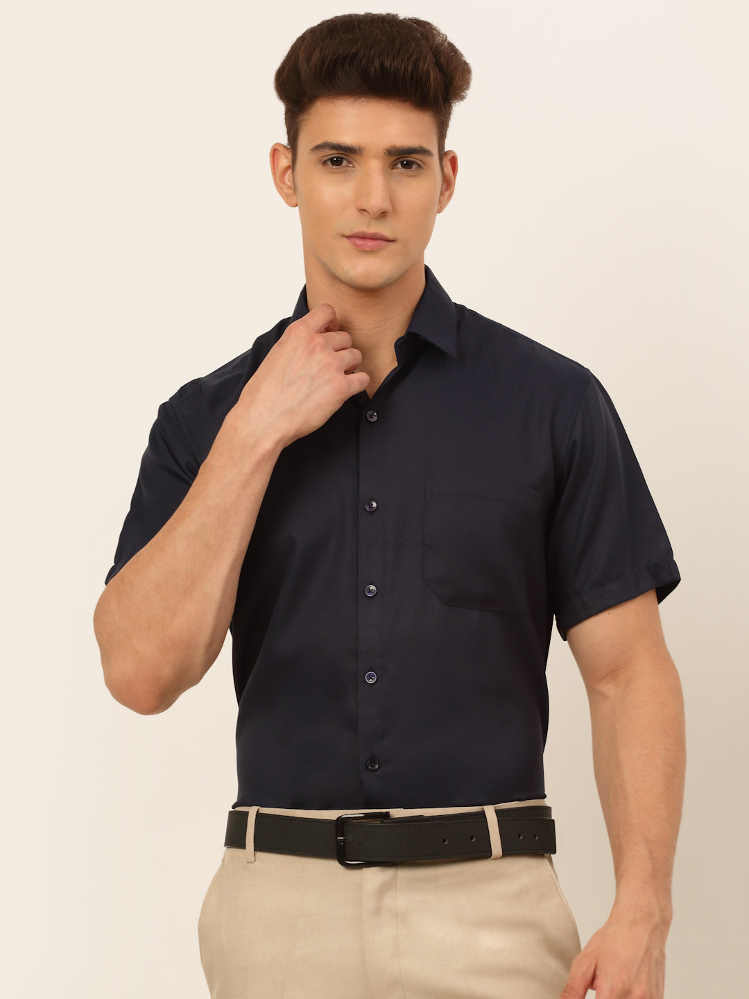 Jainish Men's Cotton Solid Formal Shirt's