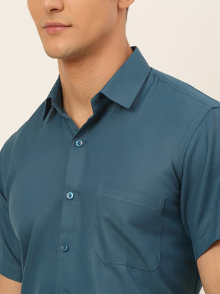Indian Needle Men's Cotton Solid Formal Shirt's