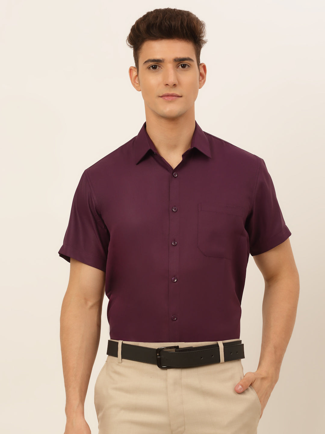 Jainish Men's Cotton Solid Formal Shirt's