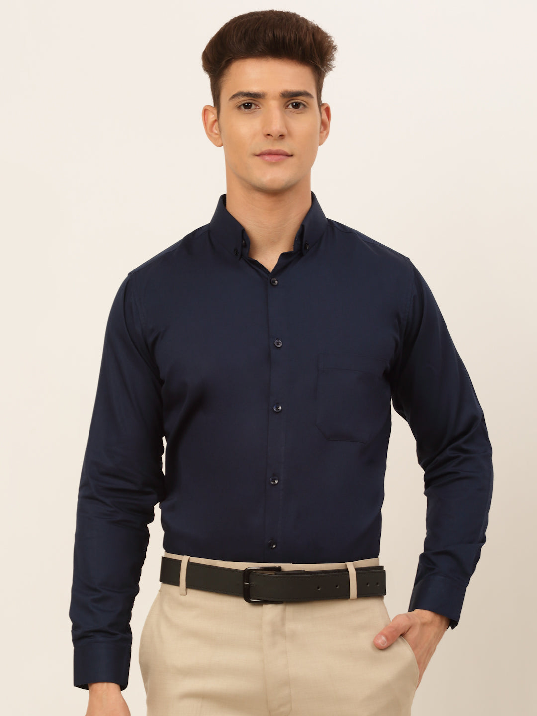Jainish Men's Cotton Solid Formal Shirt's
