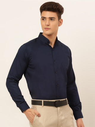 Indian Needle Men's Cotton Solid Formal Shirt's