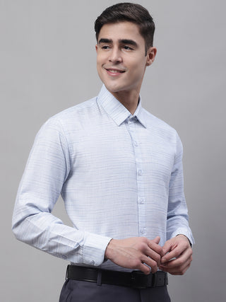 Men Light-Grey Cotton Classic Formal Shirt