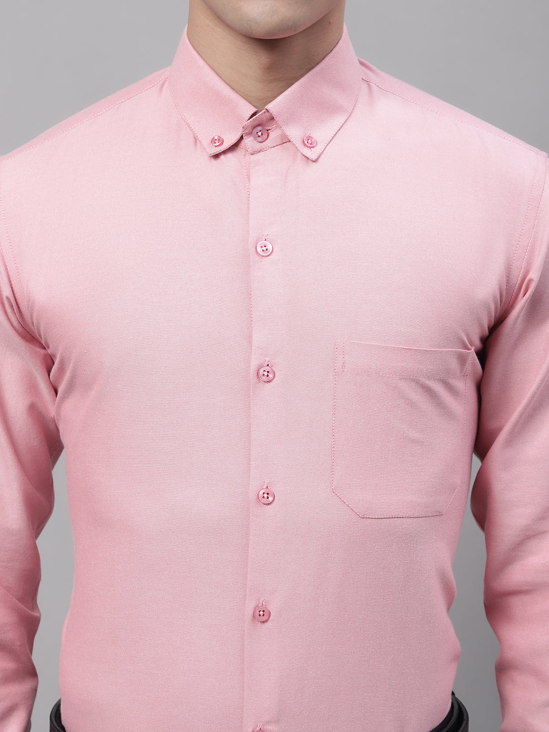 Men's Coral Cotton Solid Formal Shirt