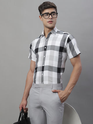 Men's Pure Cotton Checked Formal Shirts