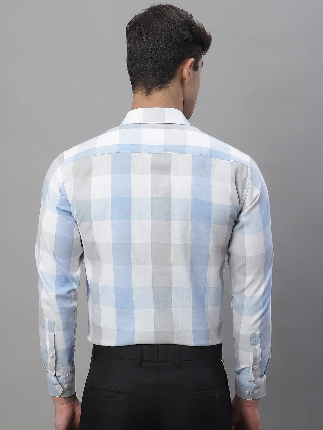 Men's Pure Cotton Checked Formal Shirts