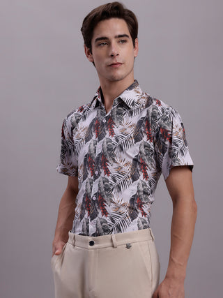 Men's Floral Printed Formal Shirt