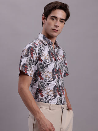 Men's Floral Printed Formal Shirt