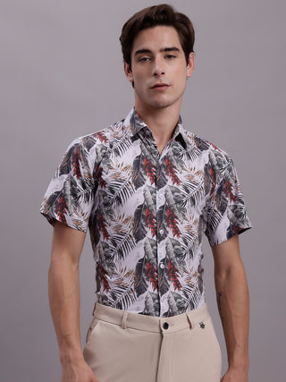 Men's Floral Printed Formal Shirt