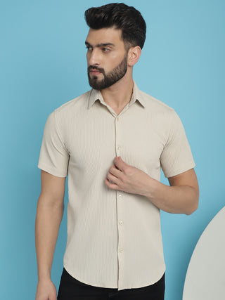 Striped Half Sleeve Casual Shirt for Men's