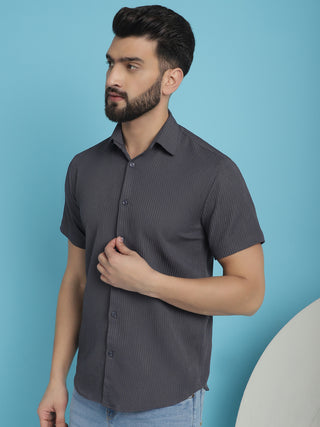 Striped Half Sleeve Casual Shirt for Men's