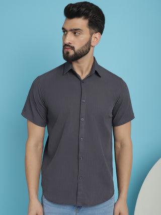 Striped Half Sleeve Casual Shirt for Men's