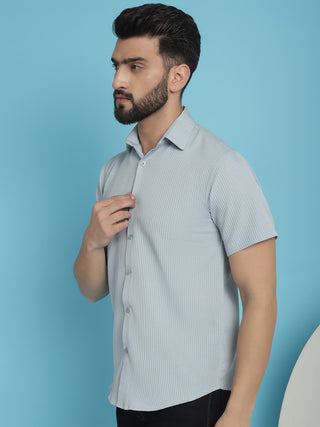 Striped Half Sleeve Casual Shirt for Men's