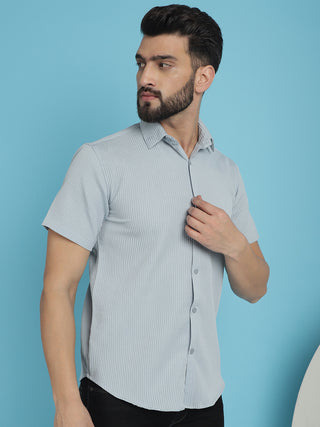 Striped Half Sleeve Casual Shirt for Men's