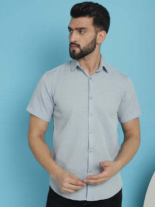 Striped Half Sleeve Casual Shirt for Men's