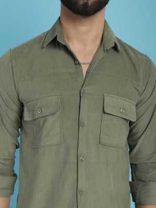 Men Standard Corduroy Cotton Shirt