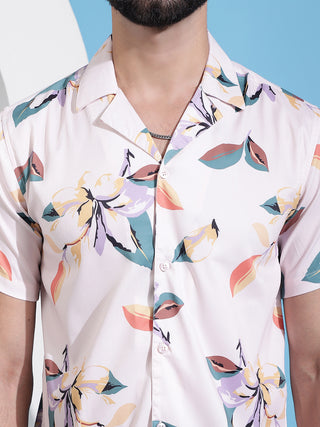 Classic Floral Printed Cotton Casual Shirt
