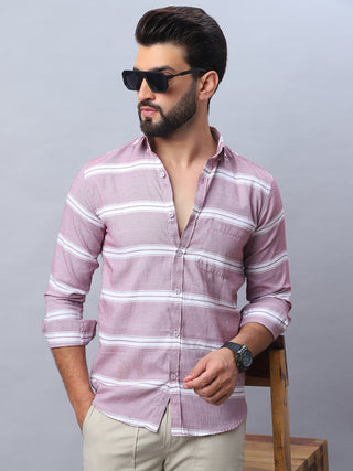 Striped Cotton Casual Shirt For Men