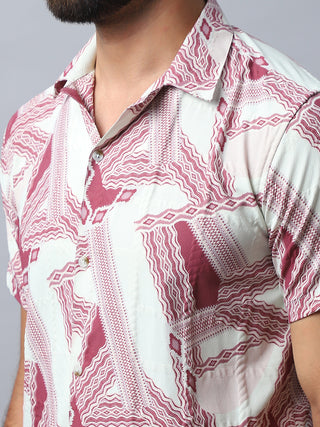 Abstract Printed Casual Shirt for Men