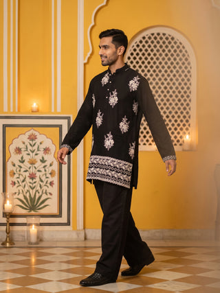 Japanese Fabric Floral Embroidered Kurta
