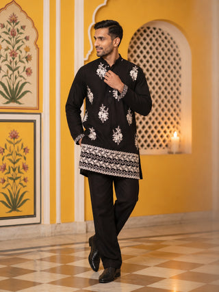 Japanese Fabric Floral Embroidered Kurta