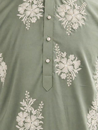 Japanese Fabric Floral Embroidered Kurta