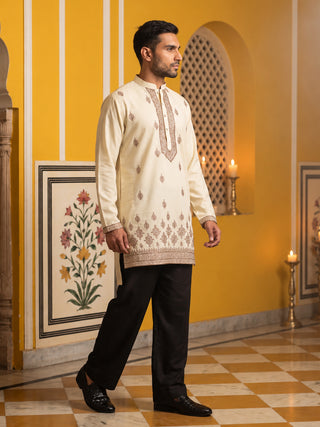 Japanese Fabric Embroidered Short Kurta