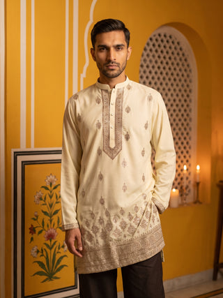 Japanese Fabric Embroidered Short Kurta